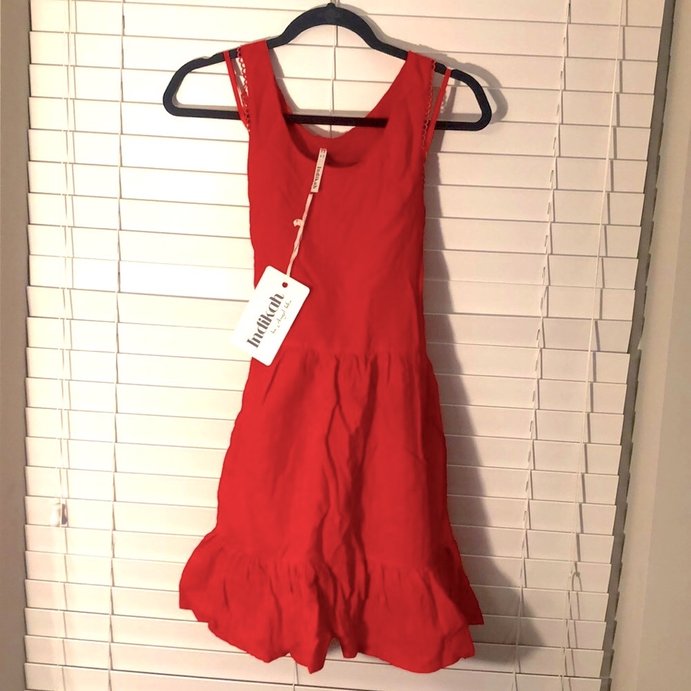 Red mini dress cute